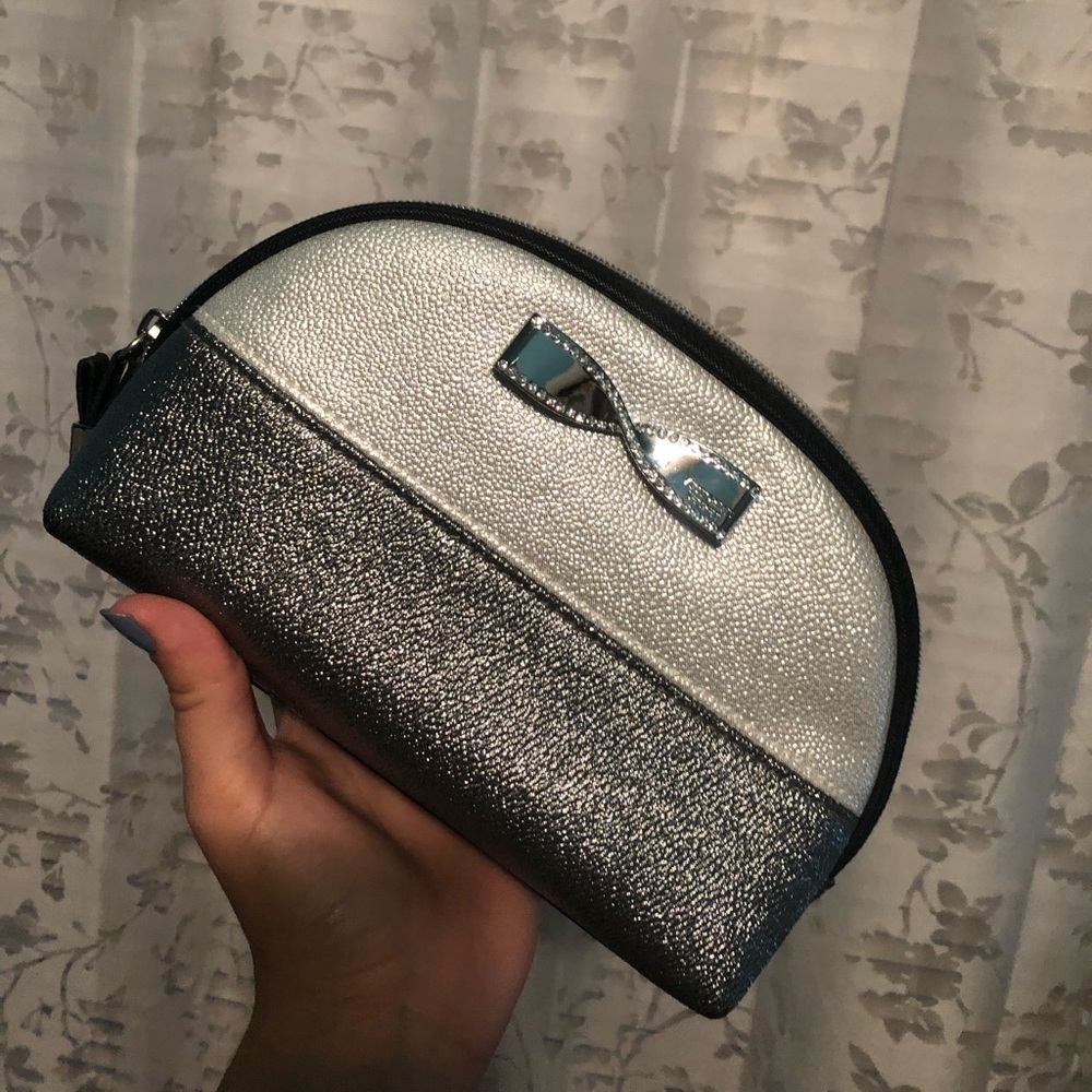 Silver Victoria’s Secret Cosmetics Bag 🖤